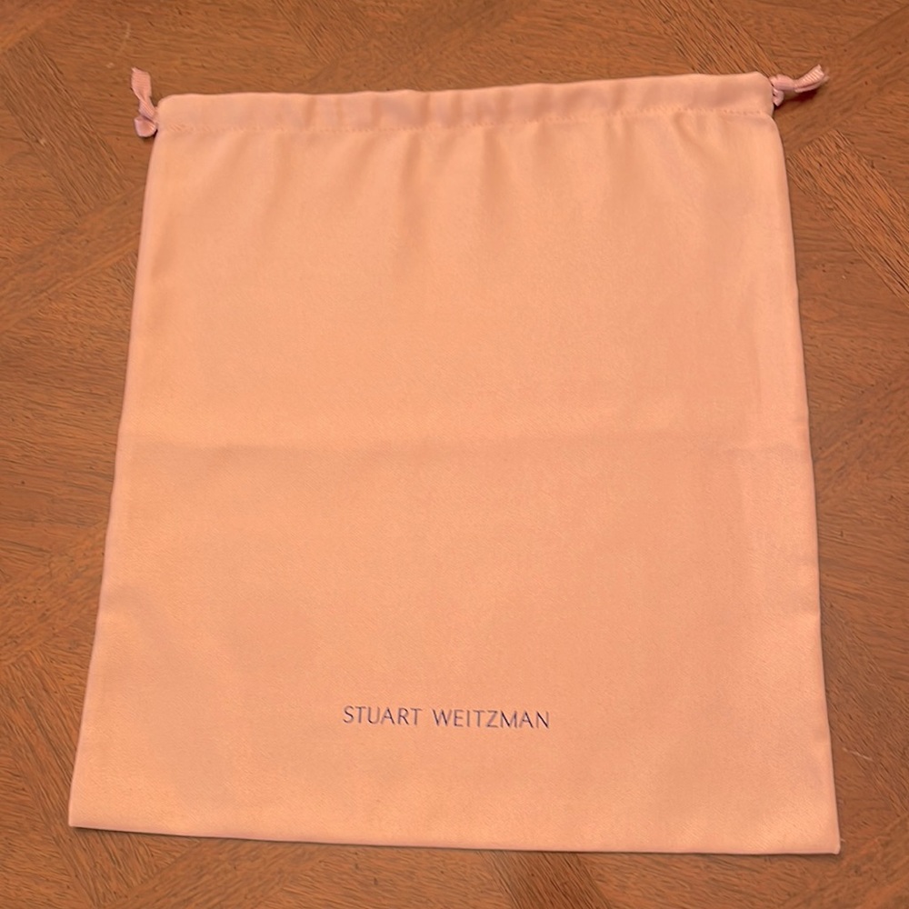Stuart Weitzman pink dust bag.